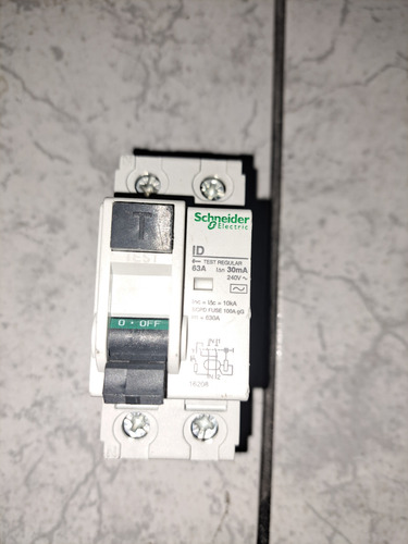 Disjuntor Residual Dr Bipolar Schneider 2p 63a 30ma (Usado)
