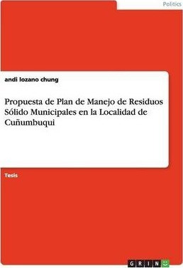 Libro Propuesta De Plan De Manejo De Residuos Solido Muni...