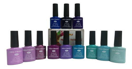 Imagen 4 de 6 de Gel Miss Cherry Gama 12 Colores Uv/led Elegir Variante