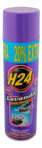 Insecticida En Aerosol H24 Lavanda Mata Insectos Voladores 372g