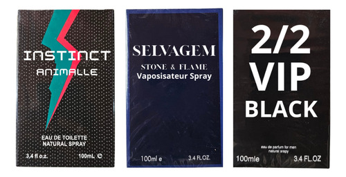 Combo Importado 100ml Kit 3 Perfumes Para Homem/masculino