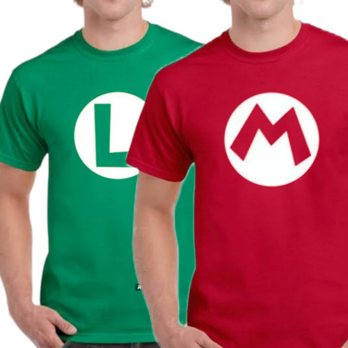 Duo De Playeras Mario Bros Y Luigitodas Las Tallas 