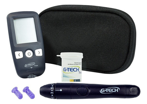 Medidor digital completo de glucosa en sangre - G-tech Color Black