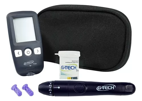 Kit de medidor de glucosa gratuito con 10 tiras, 10 G-tech Lancet