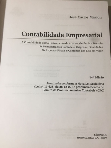 Contabilidade Empresarial - José Carlos Marion