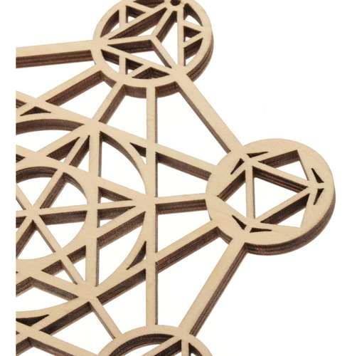 2 Peças Flor Da Vida Geometria Sagrada Parede Escultura De
