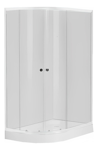 Shower Door Y Receptaculo Curvo 80x100x180 A Muro Derecho