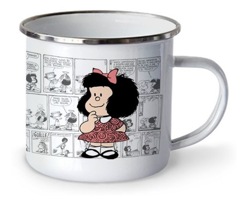 Taza Mafalda Comics, Taza De Peltre (10oz=300ml)