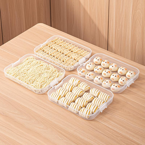 Almacenamiento De Dumplings Congelados De 4 Capas Con Tapas