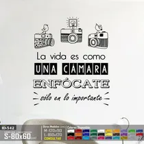 Comprar Vinilos Decorativos Frase La Vida Camara Stickers