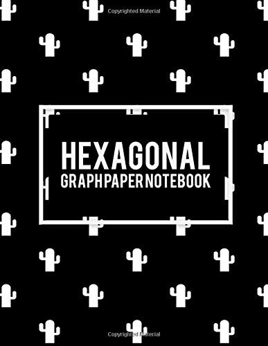 Hexagonal Graph Paper Notebook Black Color Book, 14 Inch Hex