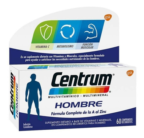 Multivitaminico Centrum Hombre Multimineral X 60 Comprimidos