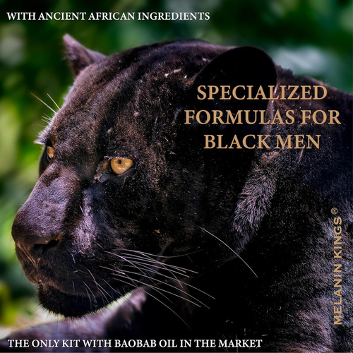 Melanin Kings Kit De Aseo De Barba Para Hombres - Fórmulas C