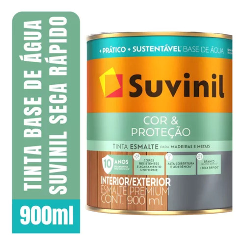 Tinta Esmalte Acetinado Base Agua Cores 900ml Suvinil