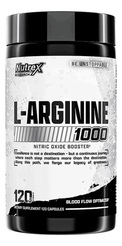 L-arginine 1000 Nutrex 120 Caps Precursor Oxido Nítrico