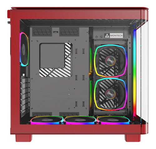 Gabinete Gamer Montech King 95 Pro Mid Tower, Atx Com 6 Fans Cor Vermelho