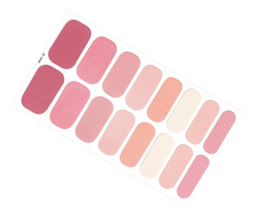 16 Adhesivos Para Uñas, Tiras De Uñas De Gel, Estilo F