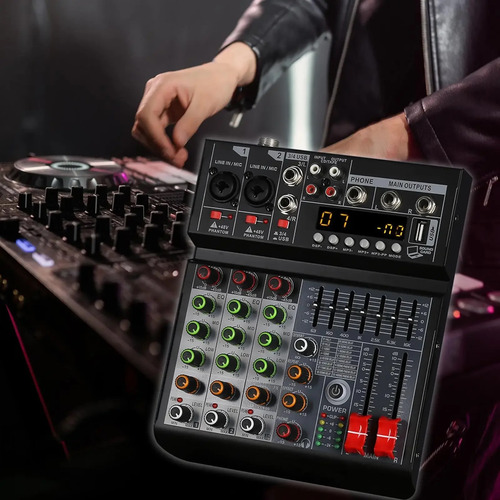 Mezclador De Audio De 4 Canales Mezclador Digital Música