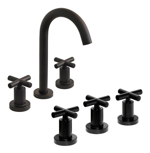 Combo Grifería Peirano Black Velvet Lavatorio Bidet 