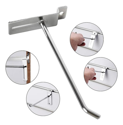 Ganchos Pared Acanalada 200mm Pack 12 Unidades