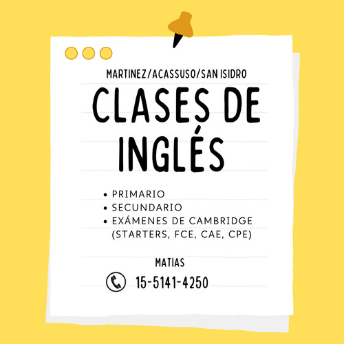 Clases Particulares De Apoyo Ingles, Matemáticas Y Física. 