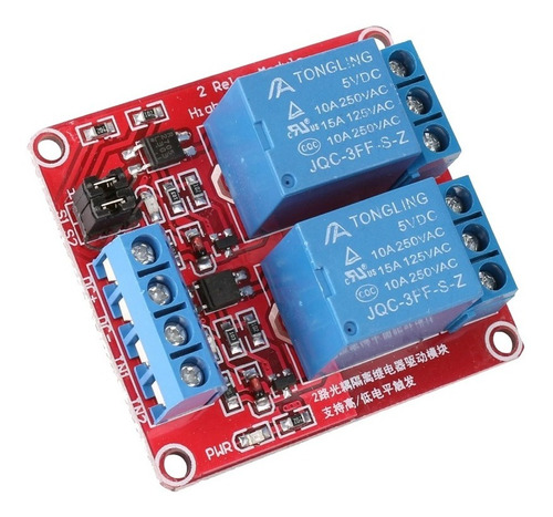 Rele 5 Voltios Optoacoplador 5v 2 Canales 10a Modulo Arduino