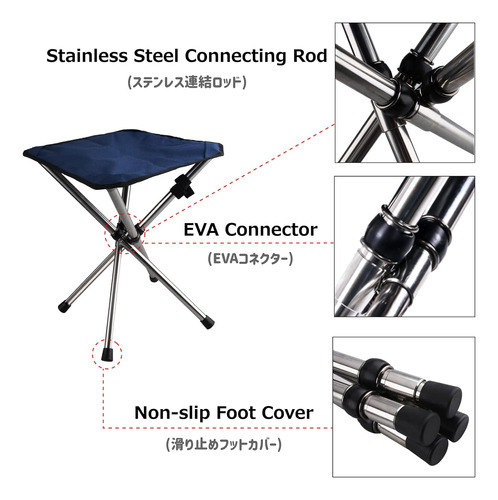 Taburete Plegable Con Trípode Portátil, Silla Telescópica Co
