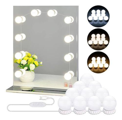 Luz De Espejo De Maquillaje Led Hollywood Style Kit