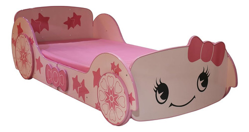 Base De Cama Hmfule Individual C/ Forma De Carro Rosa