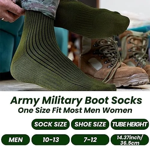 Hercicy 10 Pares De Calcetines Para Botas Militares Para De