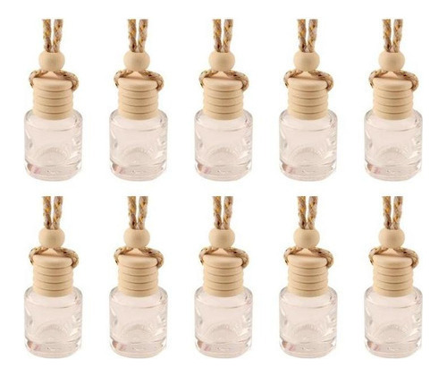 10 Unids Coche Colgante Botella De Vidrio Vacío Perfume Arom