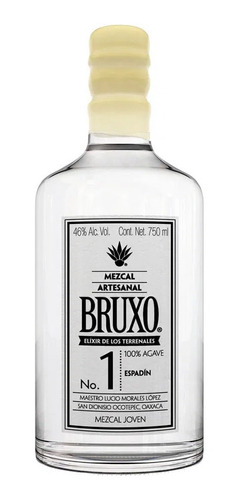 Imagen 1 de 1 de Botella De Mezcal Bruxo No 1 Espadin 750ml