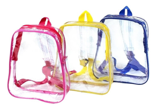 10 Mochilas Translucidas Excelente Calidad ¡fiesta Infantil!