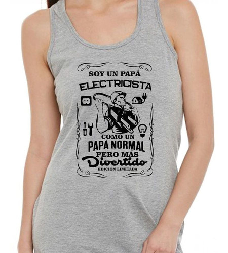 Musculosa Papá Electricista Mas Diverti Ed Limitada