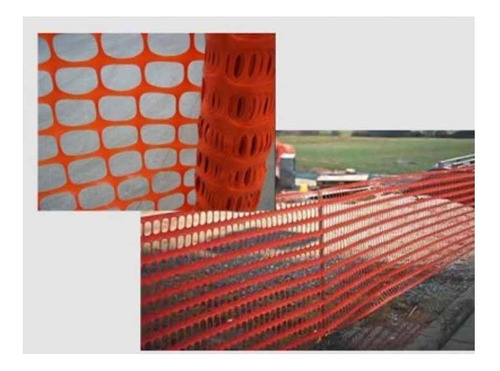 Malla Plastica De Seguridad 1mt. X 50 Mts. - 70*26 - 140 Gr.