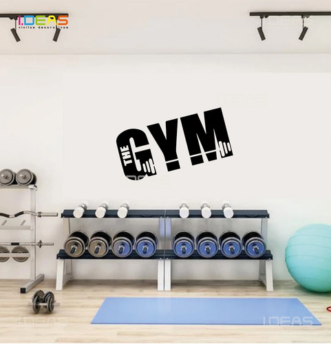 Vinil Decorativo Frase The Gym Sticker Decorativo