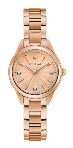 Reloj Bulova Sutton Quartz Bl97p151 Color de la correa Rosa Color del bisel Rosa Color del fondo Rosa