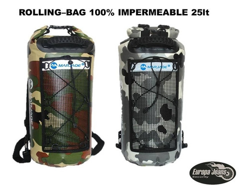 Bolsa Bag Impermeable 25 Lt Moto Camping Rio Aventura Kayak