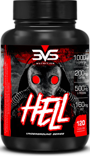 Hell Termogênico 120 Cápsulas - A Combinação Perfeita De 7 Ingredientes Com Cafeína, L-carnitina, L-tirosina, Tcm, Picolinato De Cromo E Vitaminas