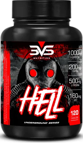 comprar Hell Termogênico 120 Cápsulas - A Combinação Perfeita De 7 Ingredientes Com Cafeína, L-carnitina, L-tirosina, Tcm, Picolinato De Cromo E Vitaminas