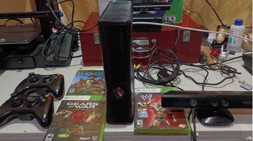 Xbox 360 + Kinect 320gb Liberada Mas 3 Juegos Originales