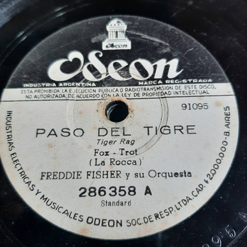 Pasta Freddie Fisher Su Orquesta Odeon C399