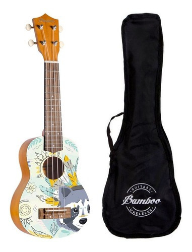 Ukulele Soprano Bamboo U-21-boho Con Funda Incluida Linden