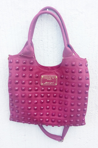 Cartera Juanita Jo Fucsia Con Detalles