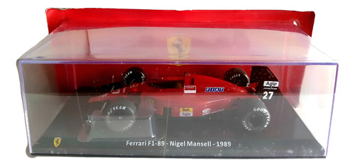 Ferrari F1-89 # 27 Nigel Mansell 1989 C/cupula Escala 1/24 Rojo
