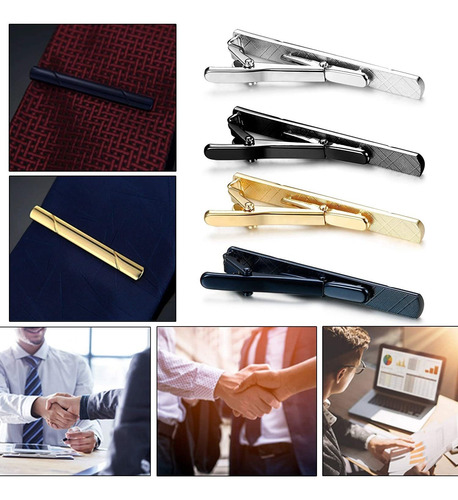Clip Para Corbatas Jstyle, Para Hombres, 4 Unidades