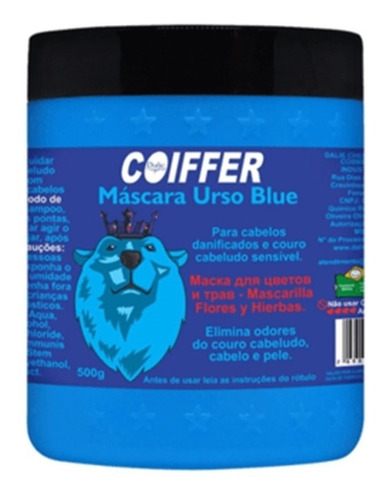 Máscara Capilar Urso Blue 500g Coiffer
