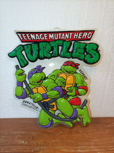Cartel Antiguo De Plástico De Las Tortugas Ninja 