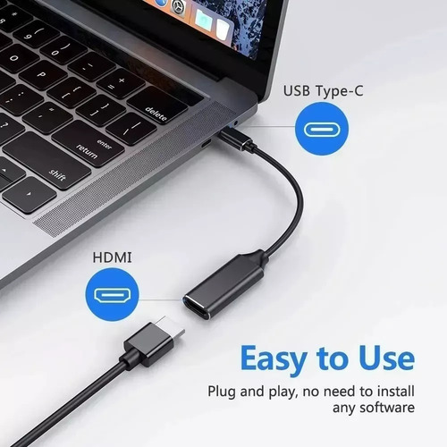 Convertidor De Cable Adaptador Usb-c 3.1 A Hdmi Tipo C