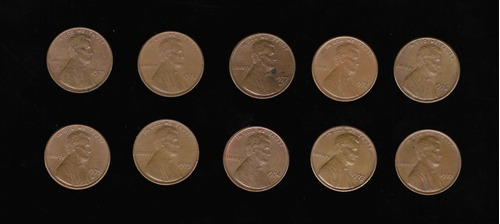 Ltc754. Lote De Monedas Diferentes 1 Cent (penny) 1972-1979.